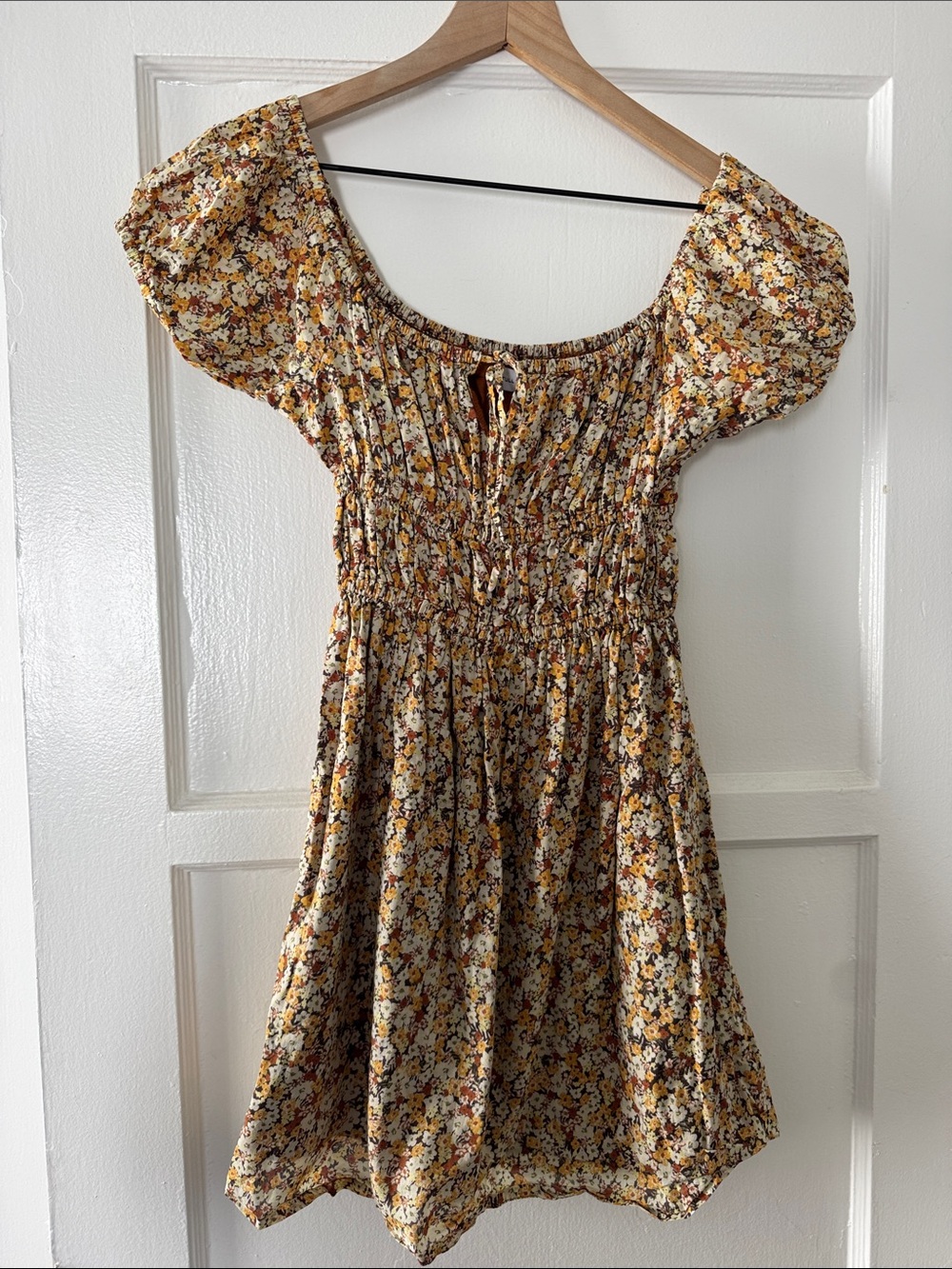 Faithful The Brand Floral Mini Dress in Yellow